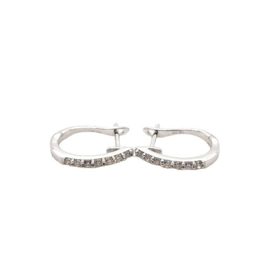 14kt White Gold .20ctw Diamond Huggies