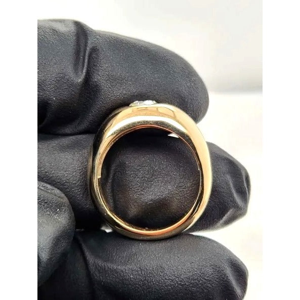 14kt Yellow Gold 1.01 ctw Diamond Gypsy Ring - Size 7 3/4