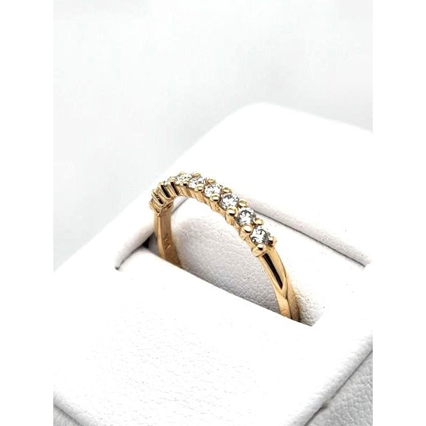 14kt Yellow Gold 9 Stone .27ctw Diamond Ring - Size 7 1/8