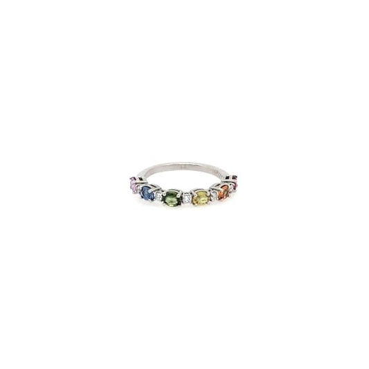 14kt White Gold 1.68ctw Sapphire & .12ctw Diamond Ring