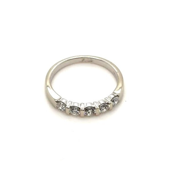 14kt White Gold 1/2 Carat Lab Grown Diamond Ring - Size 7