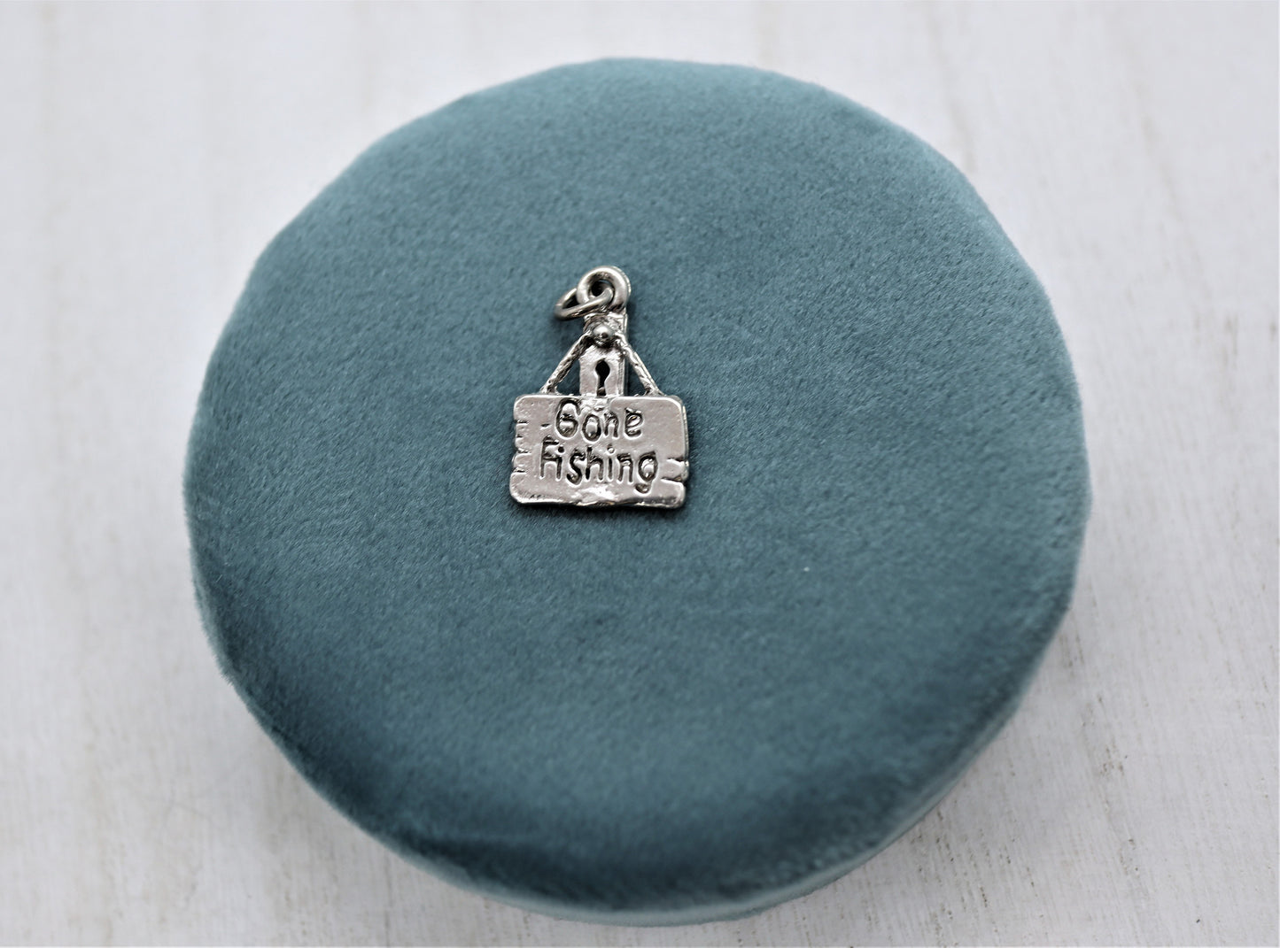 "Gone Fishing" Sign Charm