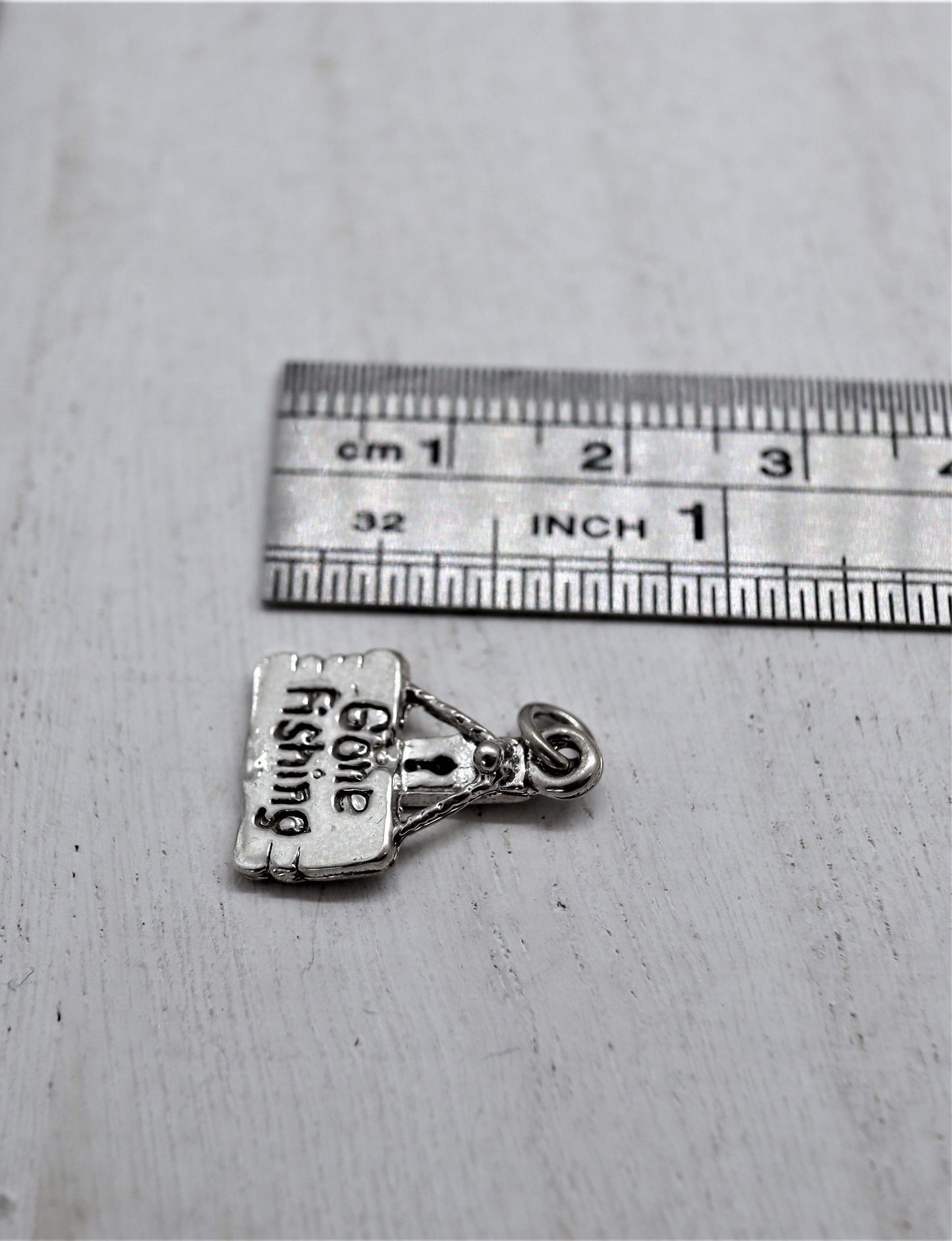 "Gone Fishing" Sign Charm