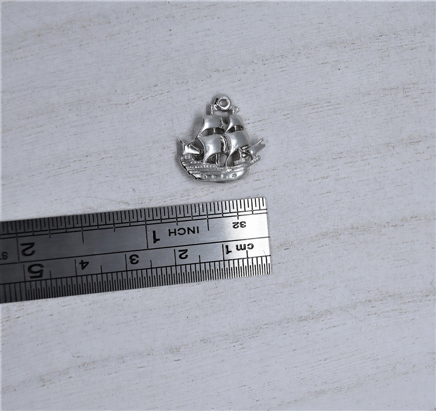 Tall Ship with Sails Charm