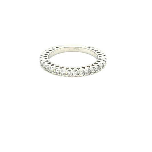 14kt White Gold "Almost Eternity" Lab Diamond Band Ring