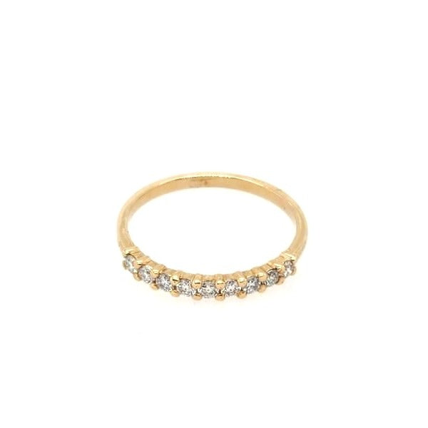 14kt Yellow Gold 9 Stone .27ctw Diamond Ring - Size 7 1/8