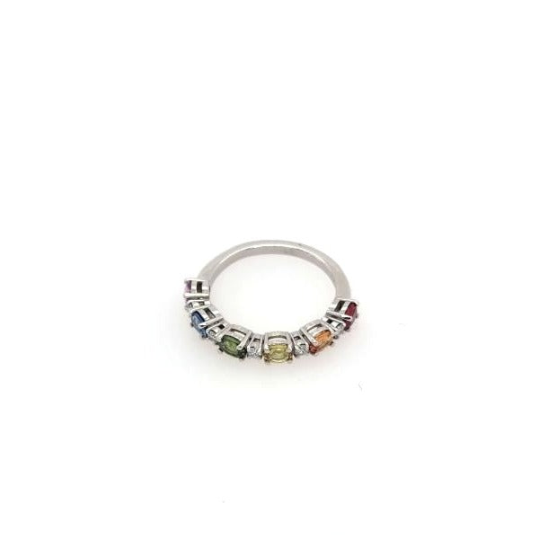 14kt White Gold 1.68ctw Sapphire & .12ctw Diamond Ring
