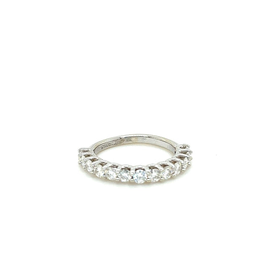 13 Stone Moissanite 14kt White Gold Ring