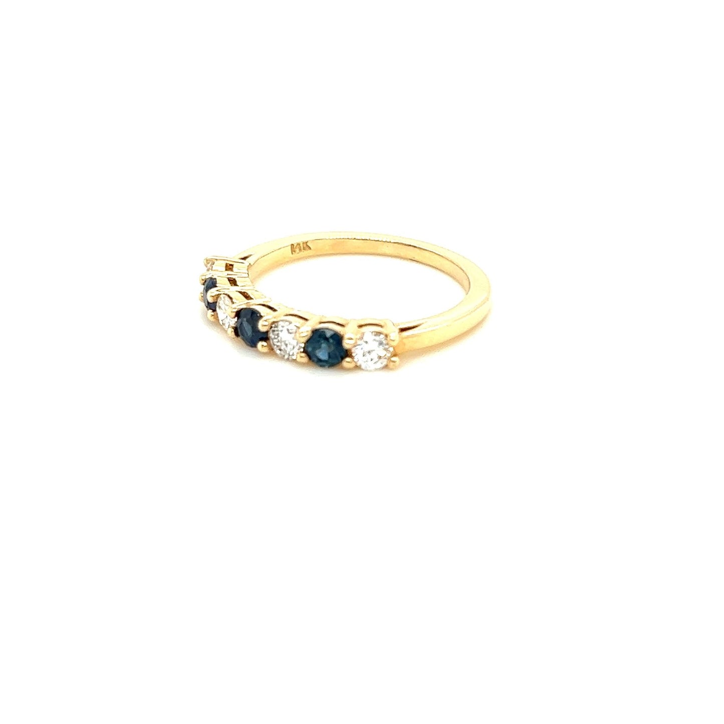 14kt Yellow Gold Sapphire (Ceylon Blue) 6 Stone Ring