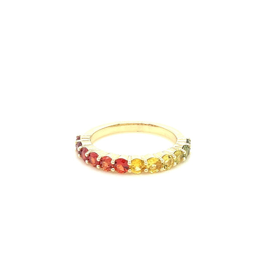 14kt Yellow Gold Rainbow Sapphire Ring