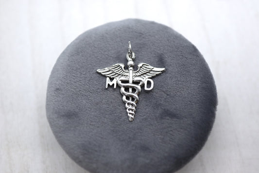 Caduceus M.D Symbol Charm