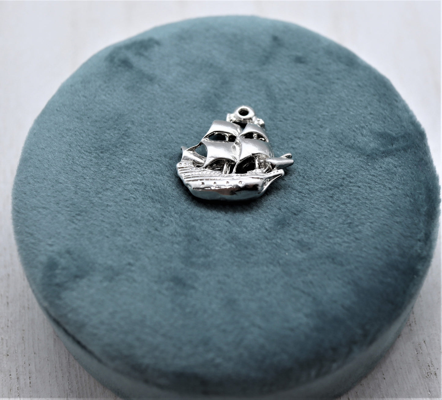 Tall Ship with Sails Charm